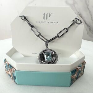 Bomb Party March Birthday A True Favorite Aquamarine Necklace NK10912 NWT